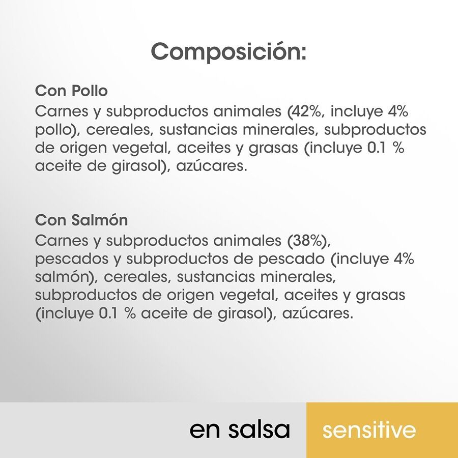 4 sobres x 85 g Perfect Fit Adult Sensitive Sterelized Pollo y Salm&oacute;n sobre en salsa para gatos, , large Imagen numero 3